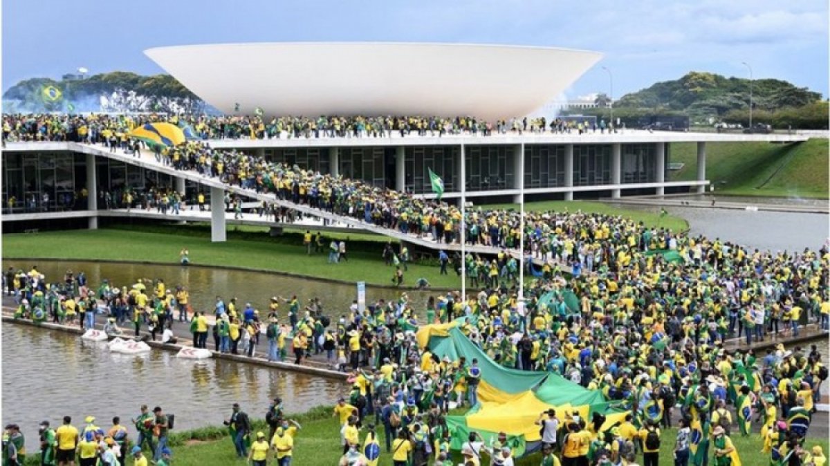 Demo Pendukung Mantan Presiden Brazil