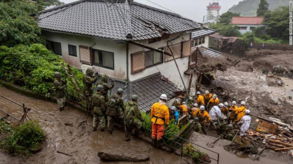 Tanah Longsor di Atami, Jepang Memakan Banyak Korban