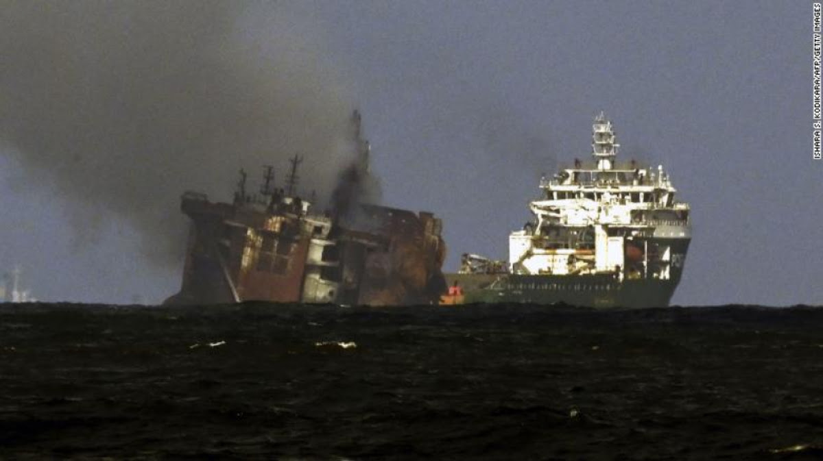 Ada Kapal Kontainer yang Terbakar Sejak 20 Mei Kemarin di Perairan Sri Lanka Sampai Sekarang