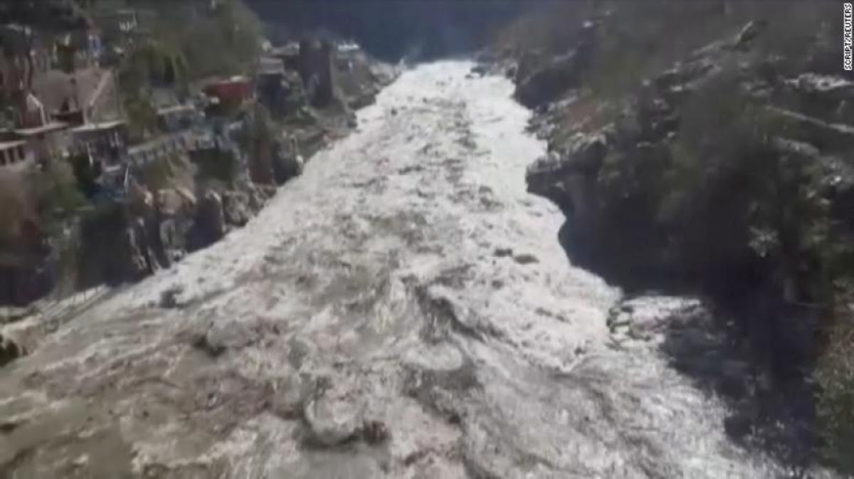 Akibat Gletser Yang Mencair Picu Banjir Bandang Di India 18 Orang Meninggal 165 orang Hilang
