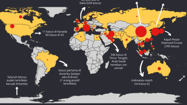 Update Sebaran Coronavirus – akhir Februari 2020