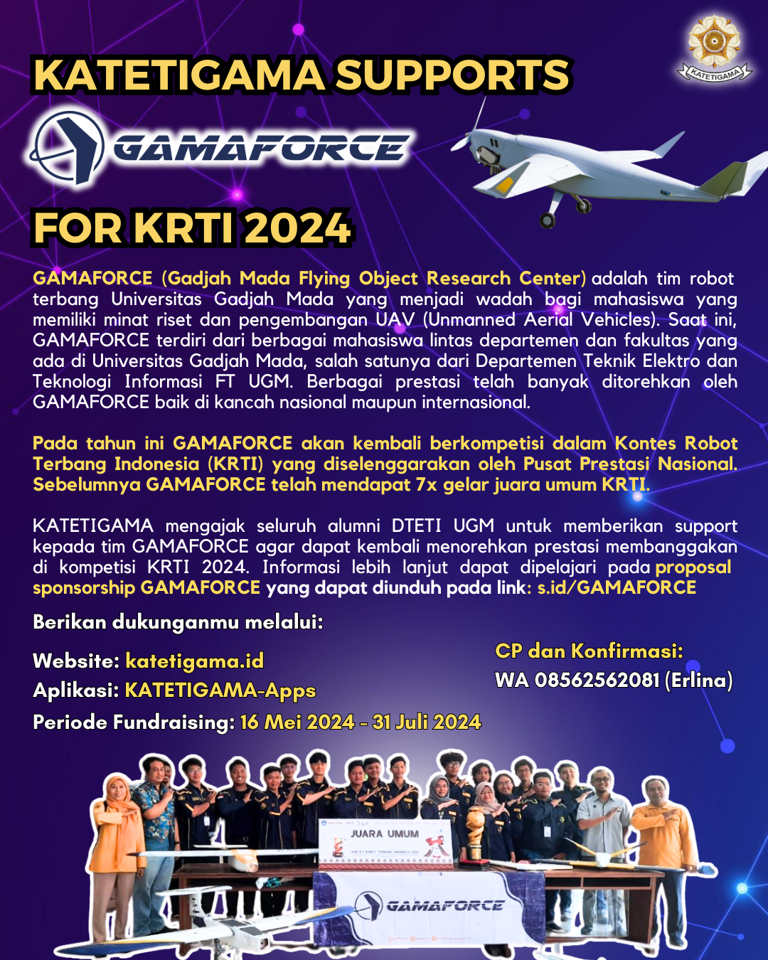 Campaign - KATETIGAMA Supports GAMAFORCE for KRTI 2024