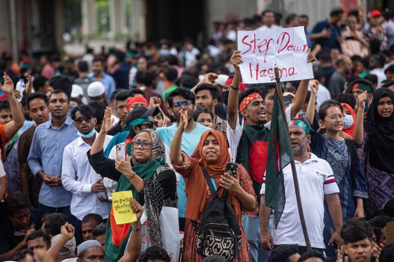 Aksi Protes Kebijakan PM Bangladesh