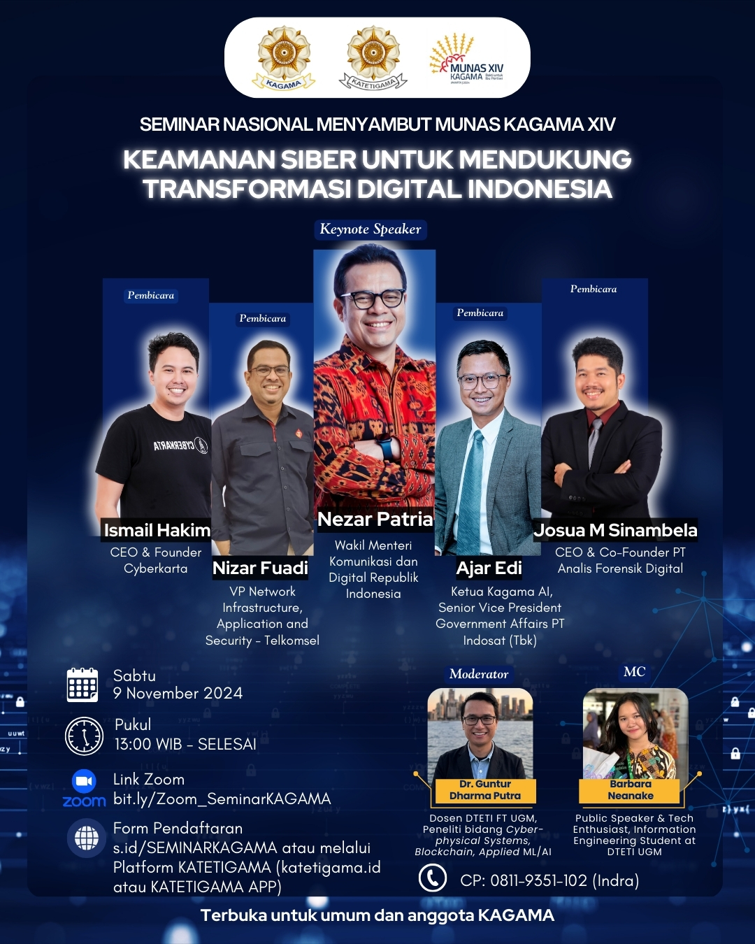 SEMINAR NASIONAL "Keamanan Siber untuk Mendukung Transformasi Digital Indonesia"