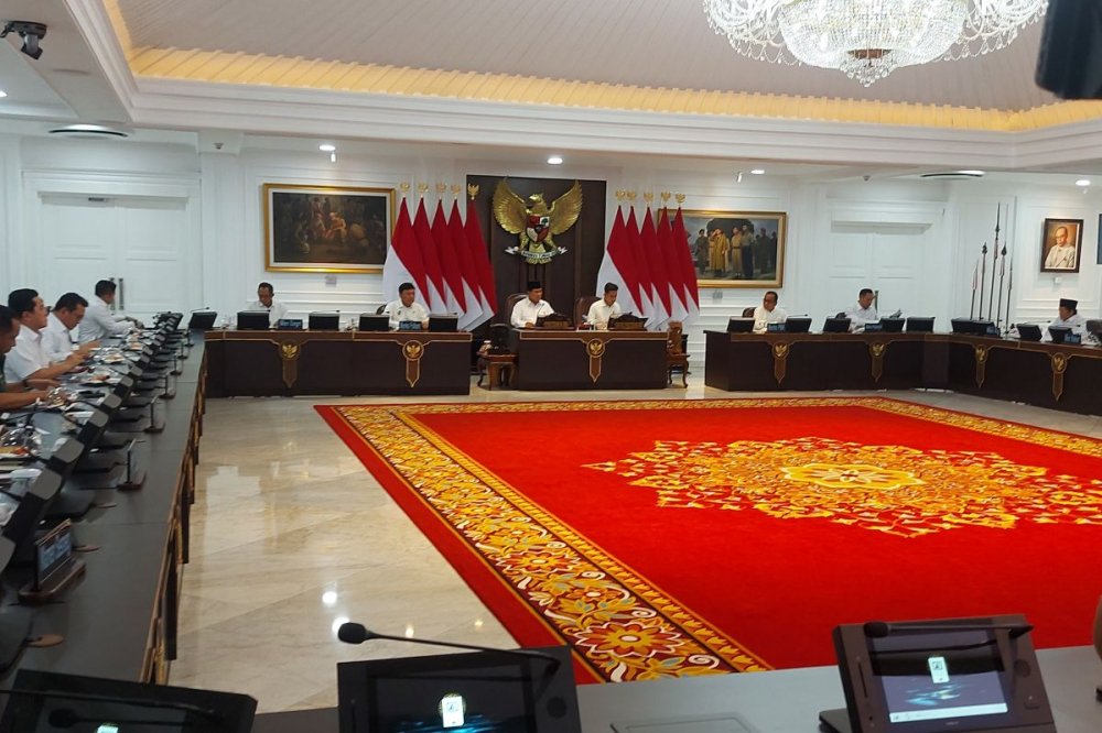 Rapat Terbatas Persiapan Nataru di Istana Kepresidenan