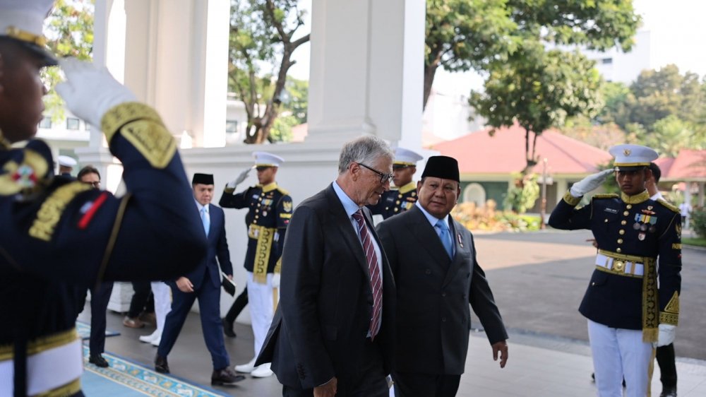 Pertemuan Bill Gates & Prabowo di Istana Merdeka